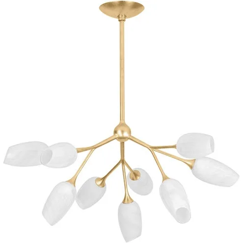 Aldean 9-Light Chandelier in Vintage Gold Leaf