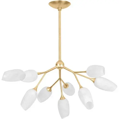 Aldean 9-Light Chandelier in Vintage Gold Leaf