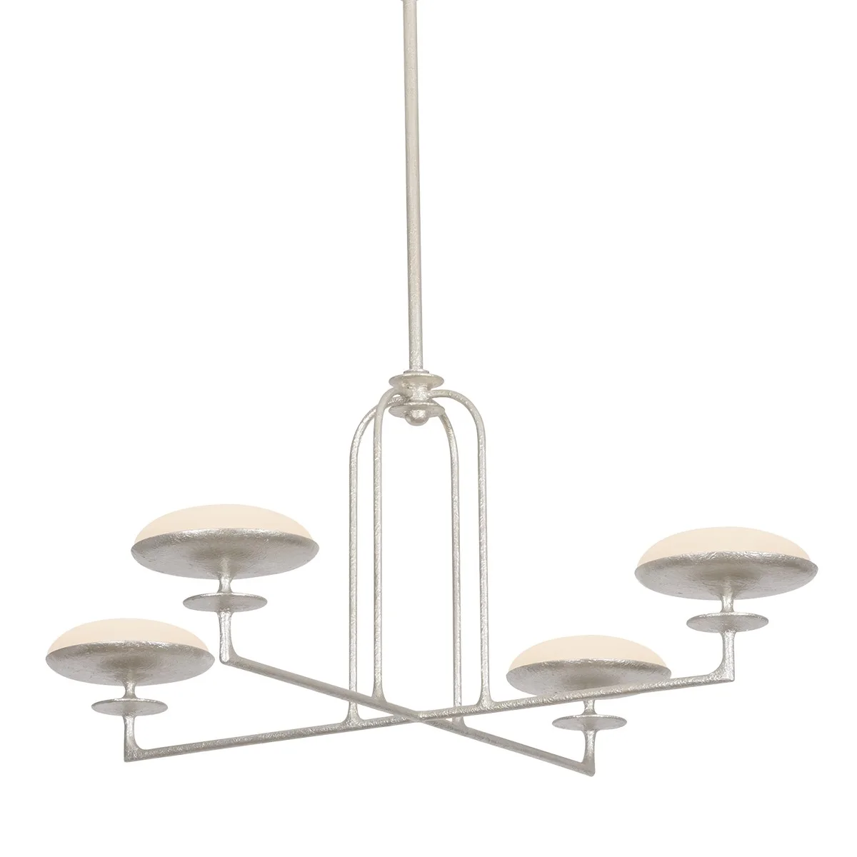 Pacific LED Chandelier in Warm Silver Leaf