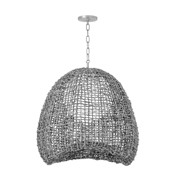 The Maester pendant beautifully blends maritime charm with organic modern design through its distinctive woven abaca exterior and opal glass shade. Each piece is unique due to the handcrafted natural weave, making it a statement fixture for coastal and contemporary spaces.