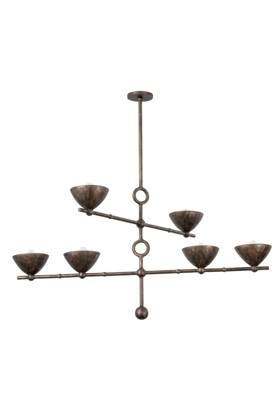 Vishal 6-Light Chandelier in Black Patina Gold