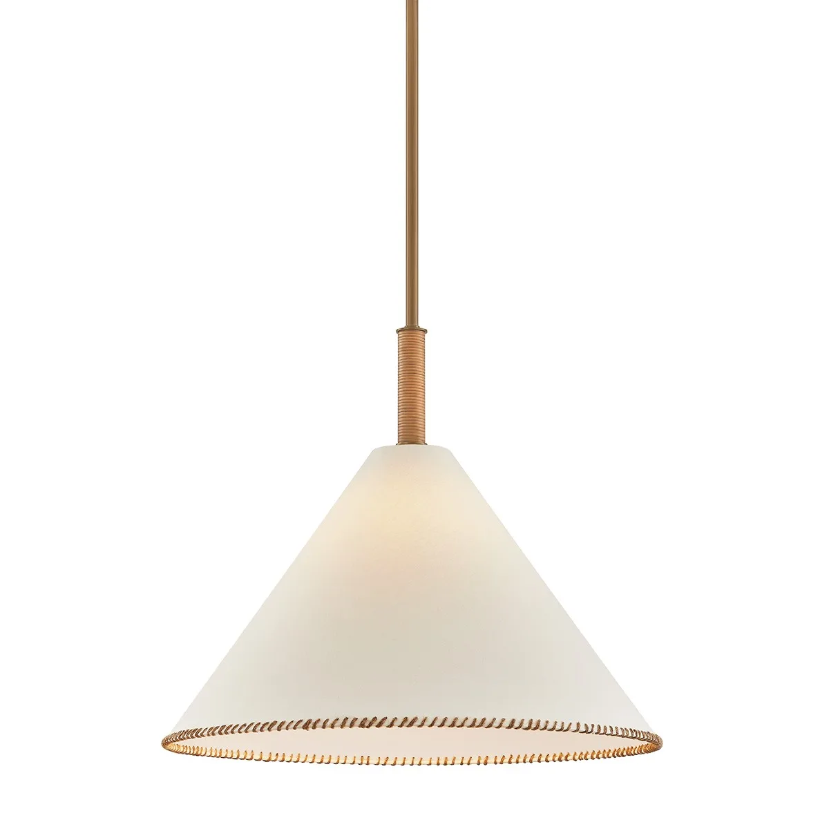 Stoney One Light Pendant in Patina Brass