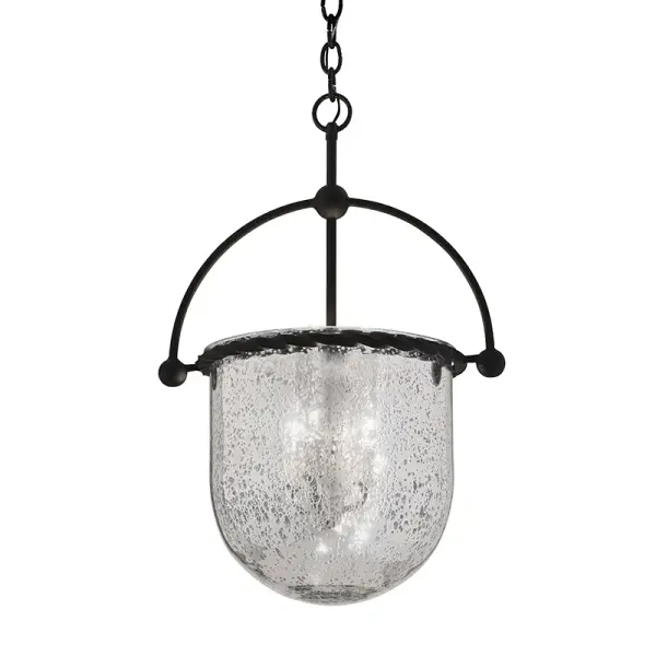 The Mercury lantern combines industrial iron framework with sophisticated swirl glass that creates a soft, linen-like glow. Its balanced square-and-circle design works beautifully in traditional and contemporary spaces alike.