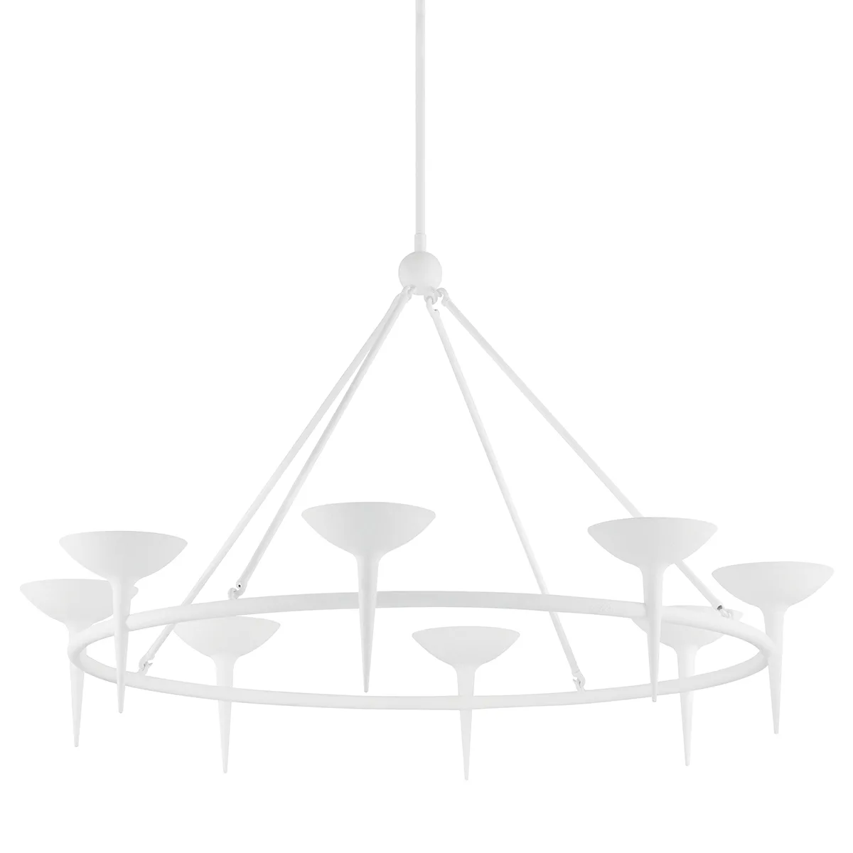 Cecilia Eight Light Chandelier in Gesso White