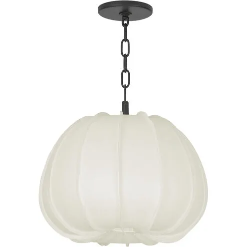 Bayu One Light Pendant in Forged Iron