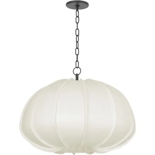 Bayu One Light Pendant in Forged Iron