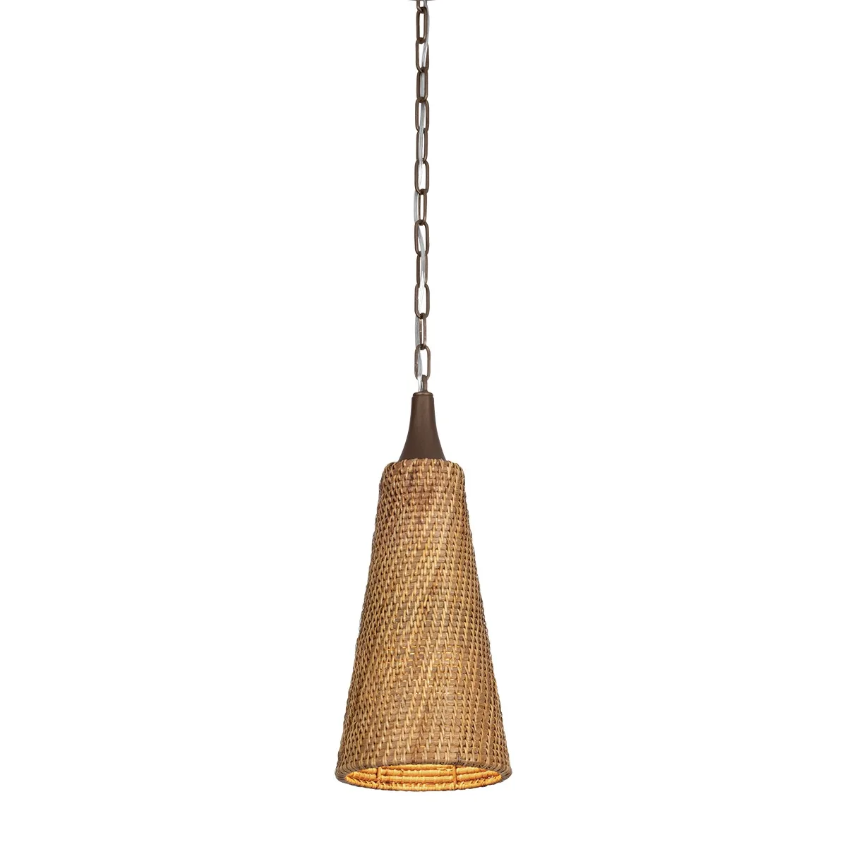 Kenzo One Light Pendant in Bronze Leaf