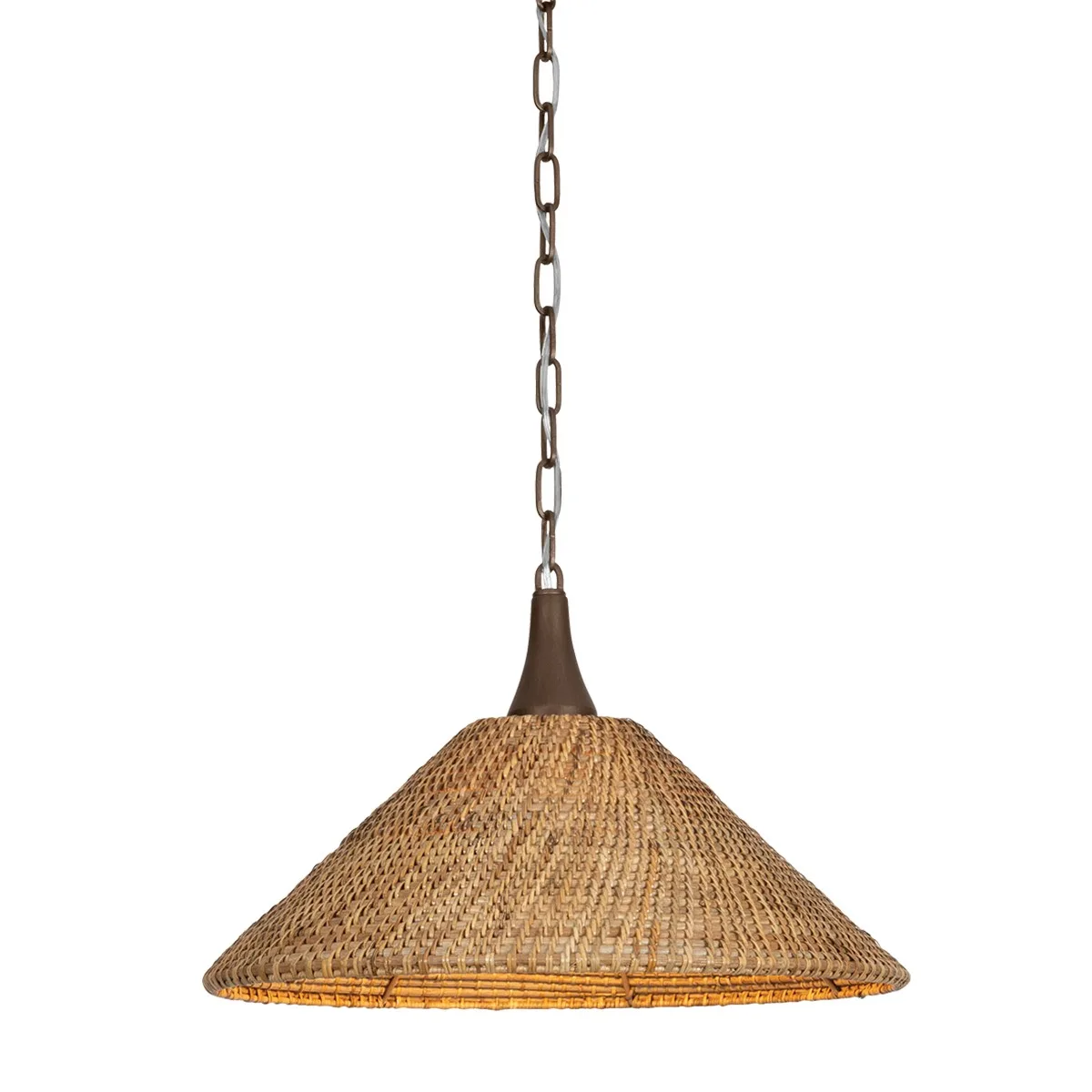 Kenzo One Light Pendant in Bronze Leaf