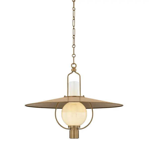 Cahill One Light Lantern in Patina Brass