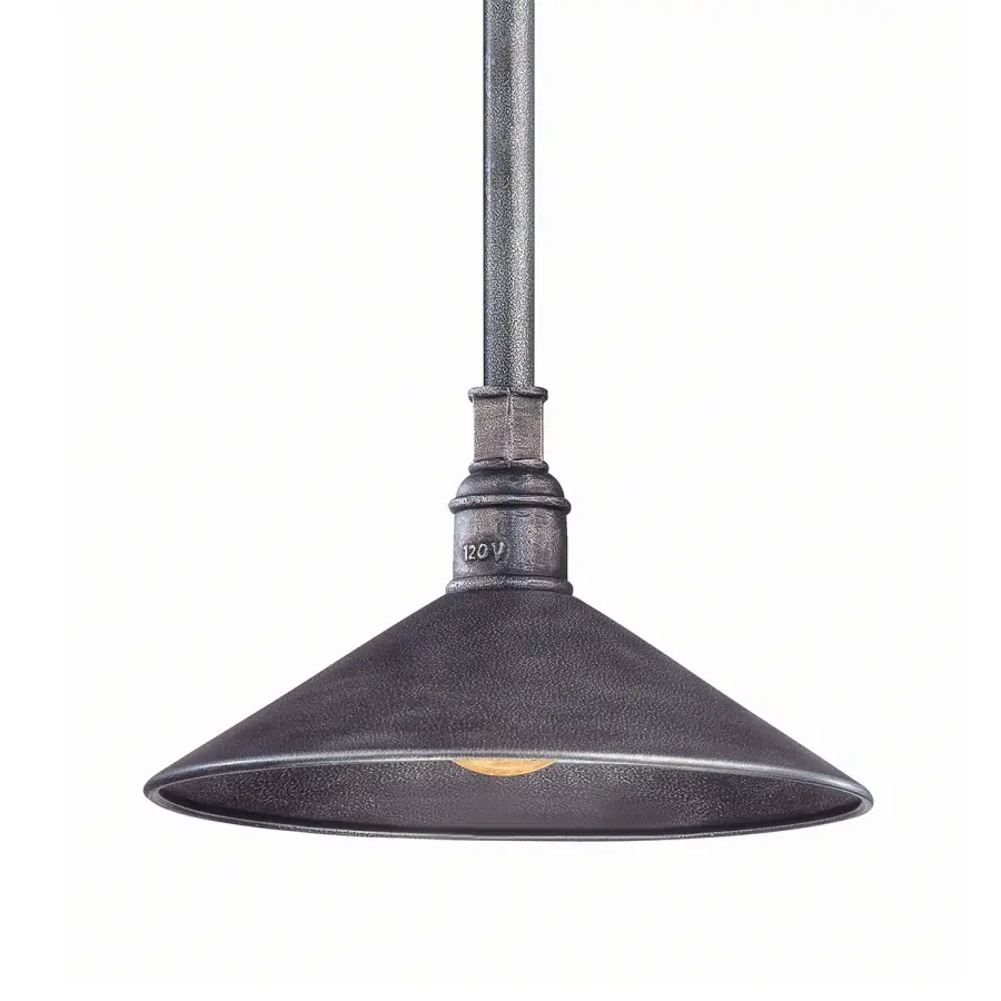 Toledo One Light Pendant in Old Silver