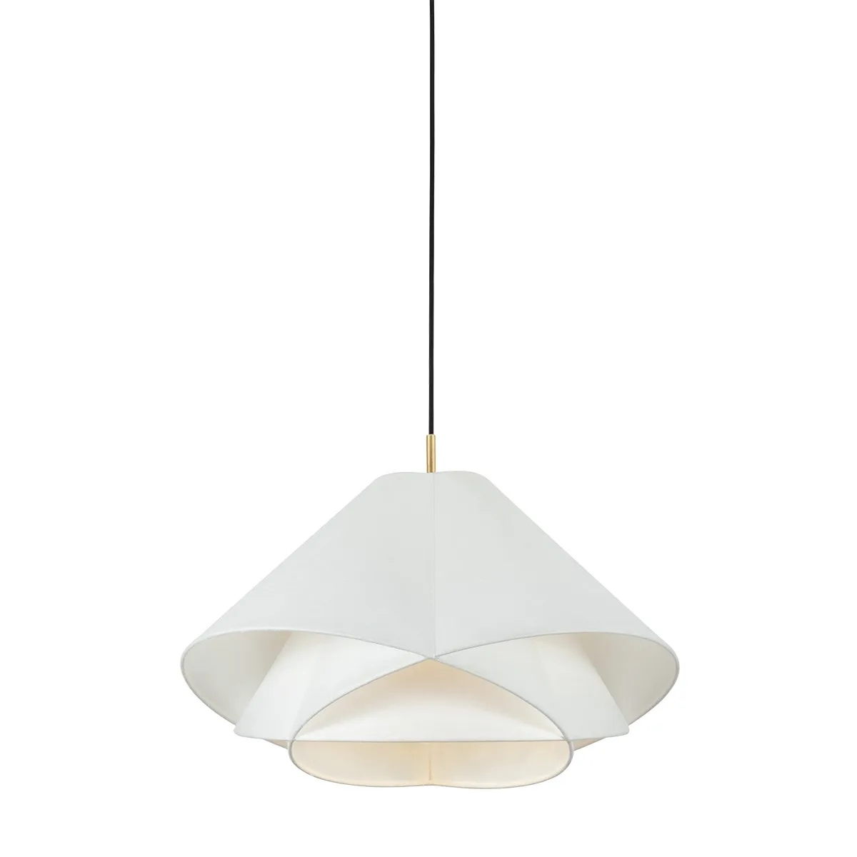 Edna One Light Pendant in Vintage Gold Leaf