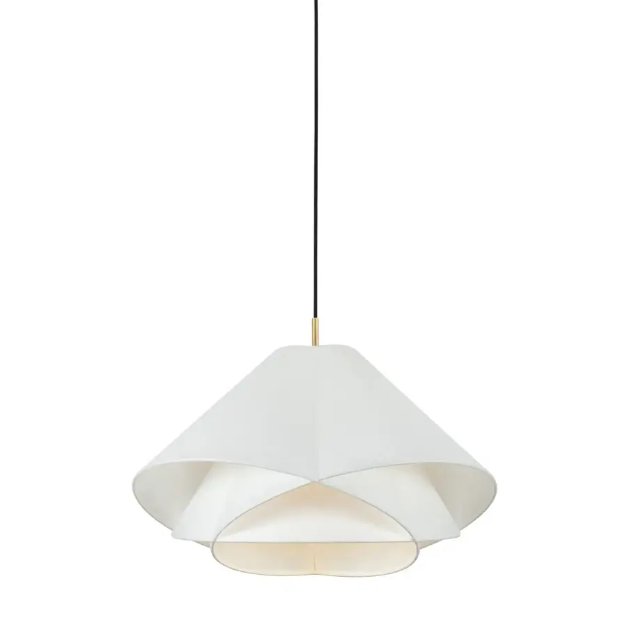 Edna One Light Pendant in Vintage Gold Leaf