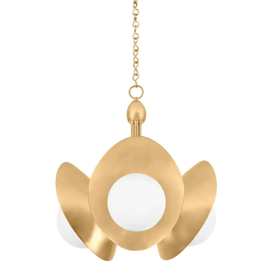 Olson 3-Light Chandelier in Vintage Gold Leaf