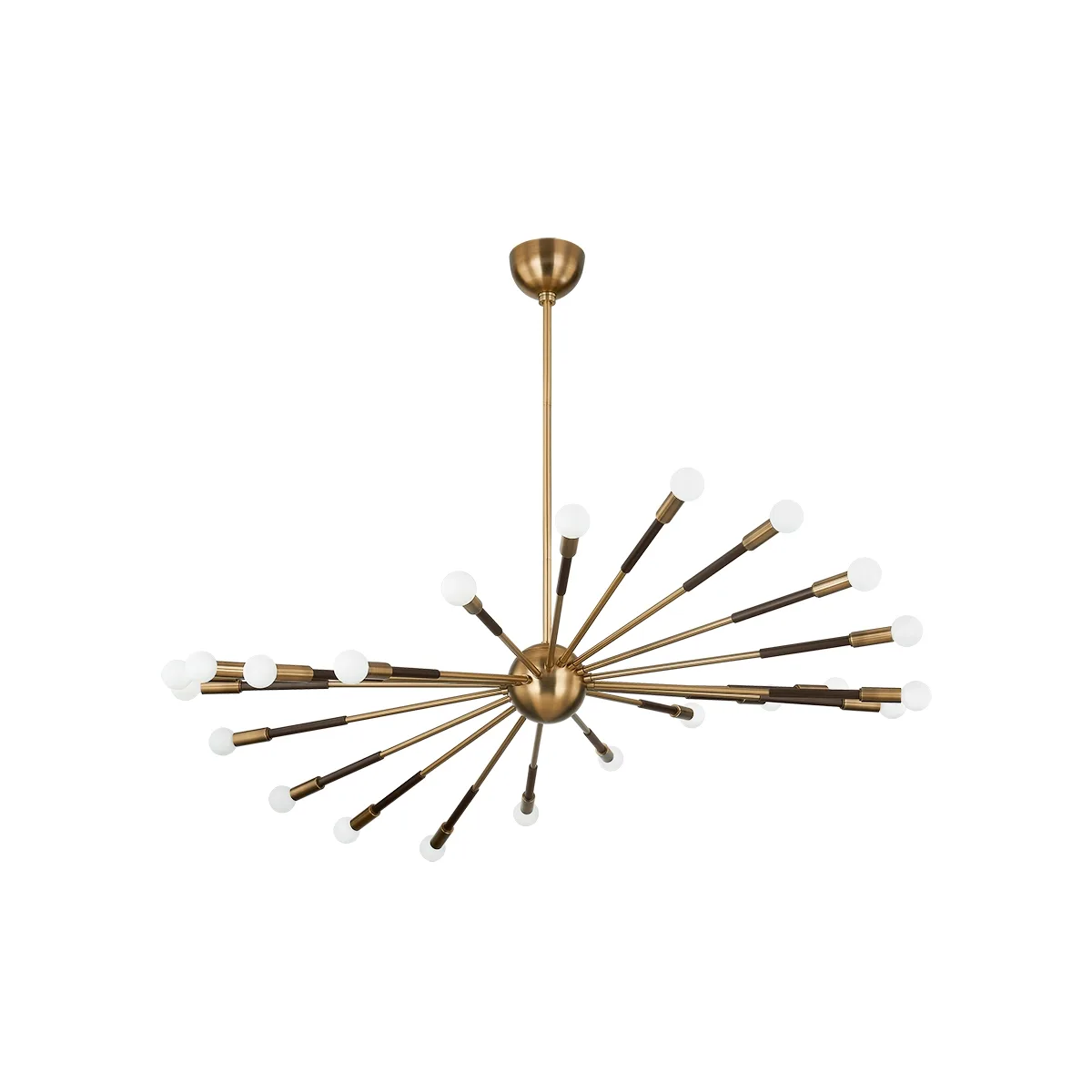 Obie 22-Light Chandelier in Patina Brass