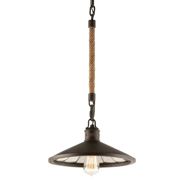 Brooklyn One Light Pendant in Heritage Bronze