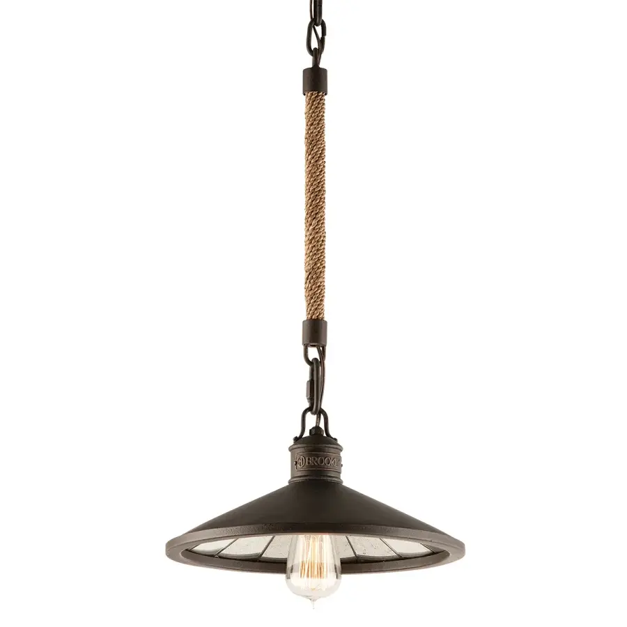 Brooklyn One Light Pendant in Heritage Bronze