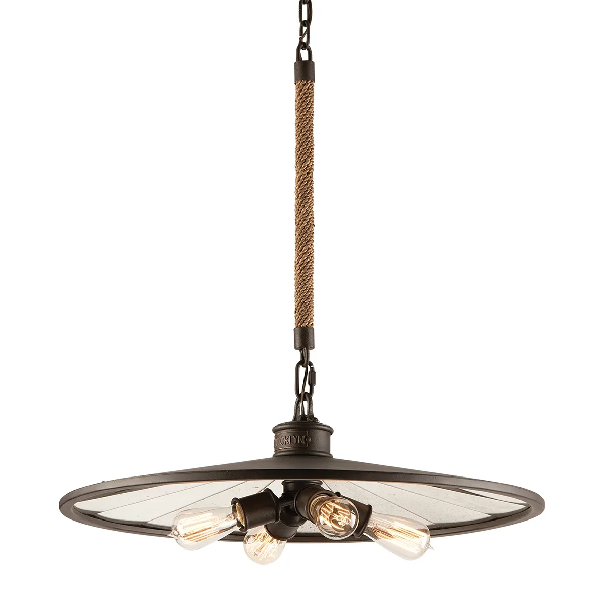 Brooklyn Four Light Chandelier in Heritage Bronze