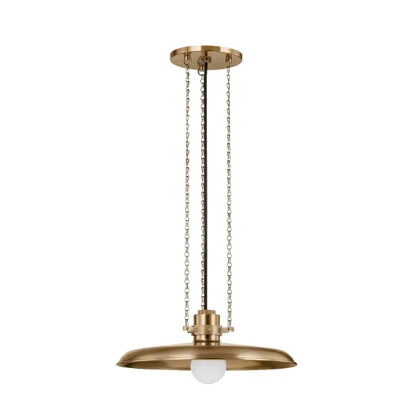 Rainhill One Light Pendant in Patina Brass