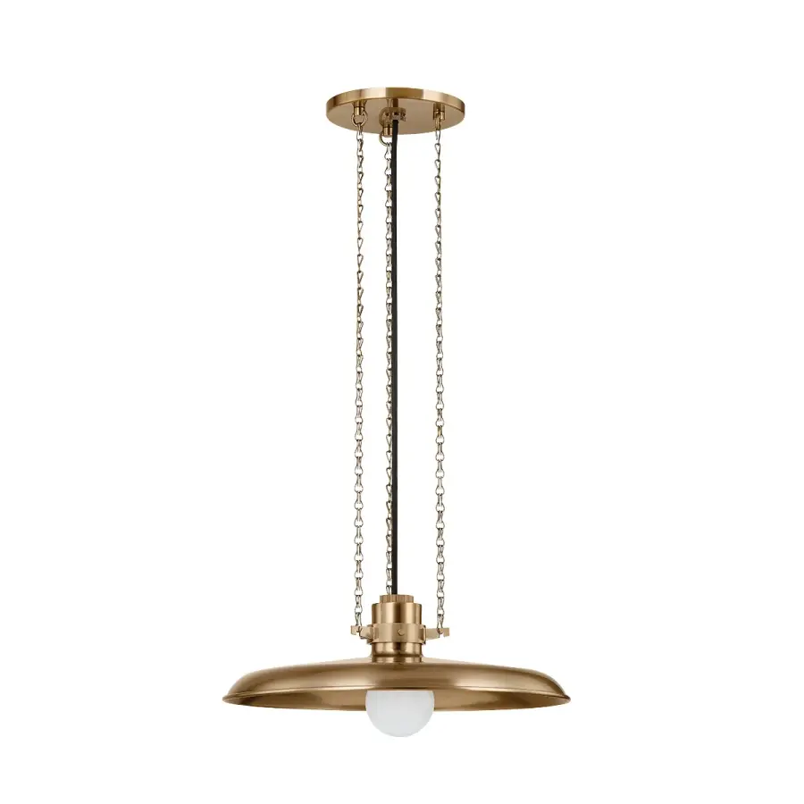 Rainhill One Light Pendant in Patina Brass
