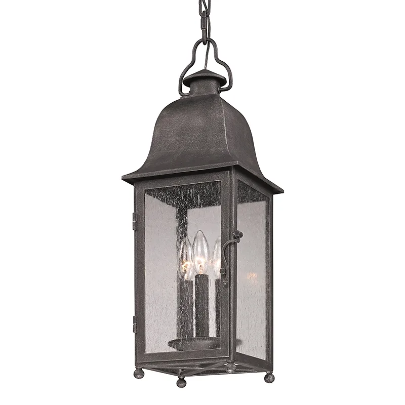 Larchmont Three Light Hanging Lantern in Vintage Bronze