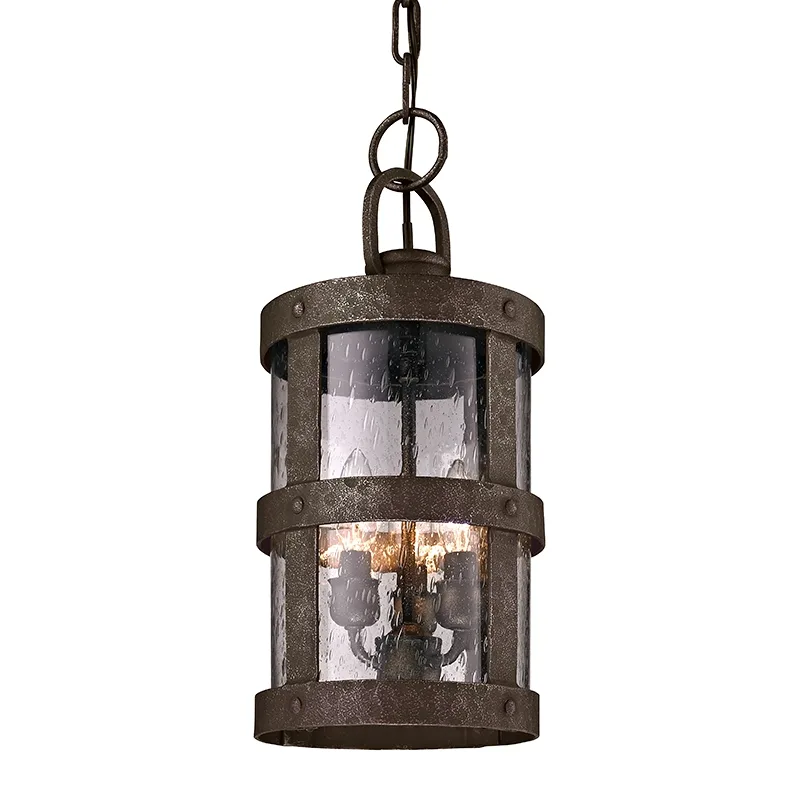 Barbosa Three Light Pendant in Aged Pewter