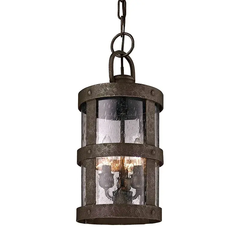 Barbosa Three Light Pendant in Aged Pewter