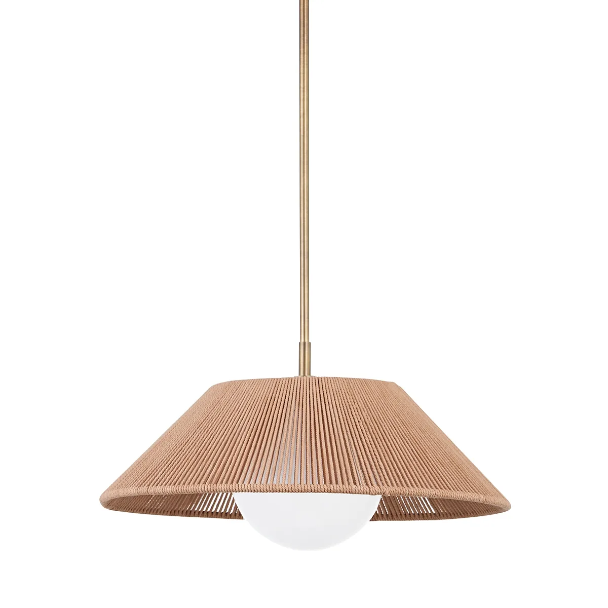 Lisbon One Light Pendant in Patina Brass