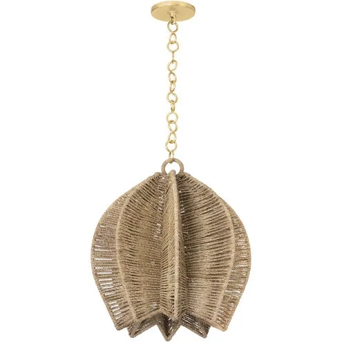 Valatie One Light Pendant in Vintage Gold Leaf