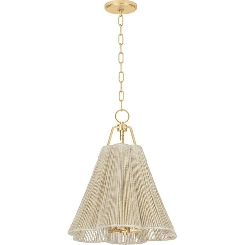 Sonoma Three Light Pendant in Vintage Gold Leaf