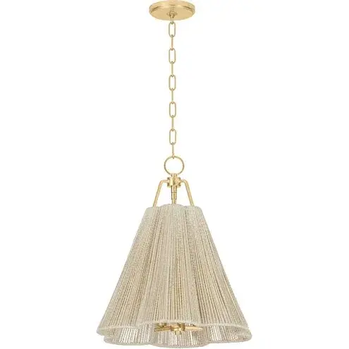 Sonoma Three Light Pendant in Vintage Gold Leaf