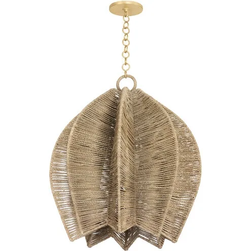 Valatie One Light Pendant in Vintage Gold Leaf