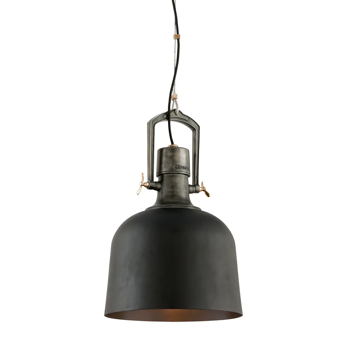 Hangar 31 One Light Pendant in Soft Black