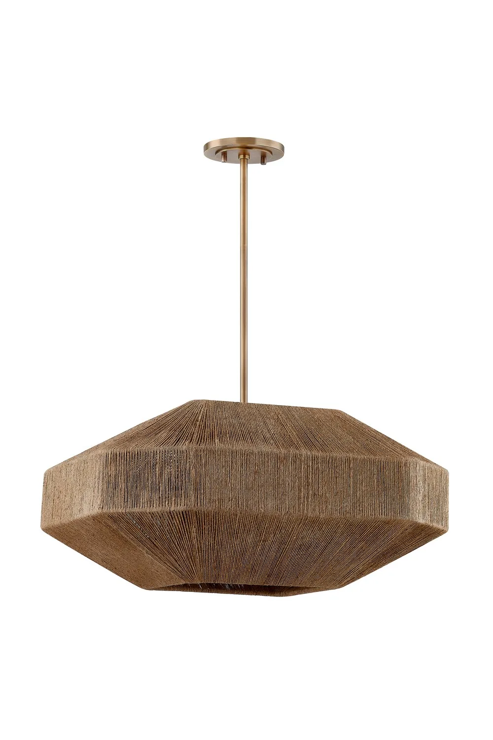 Laken Four Light Chandelier in Patina Brass