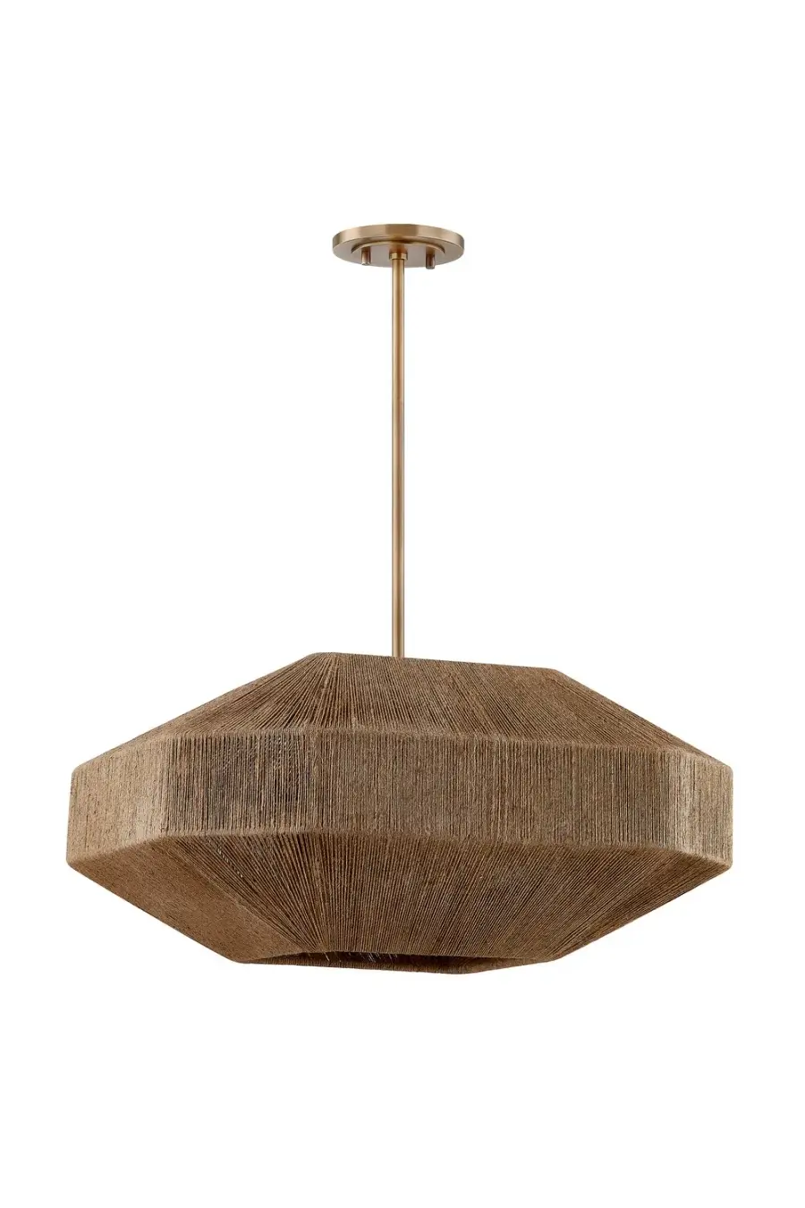 Laken Four Light Chandelier in Patina Brass