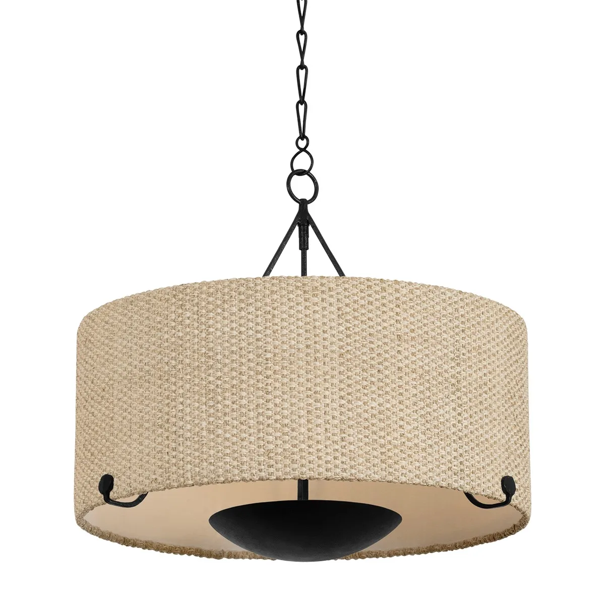 Elias 4-Light Chandelier in Forged Iron