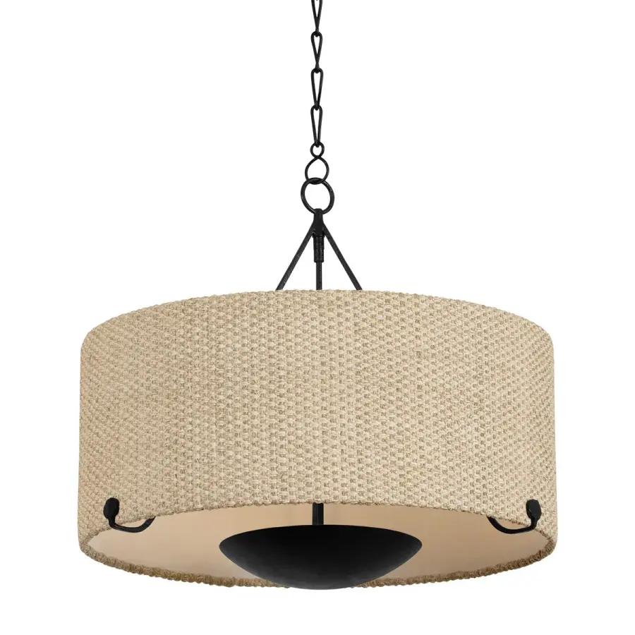 Elias 4-Light Chandelier in Forged Iron