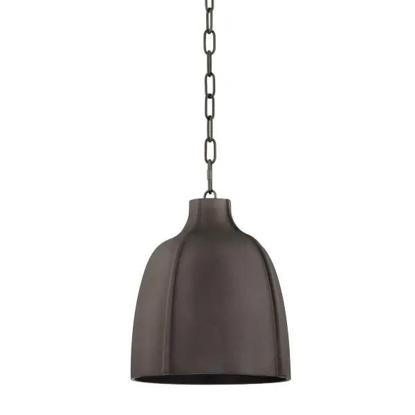 Flint One Light Pendant in Blackened Graphite