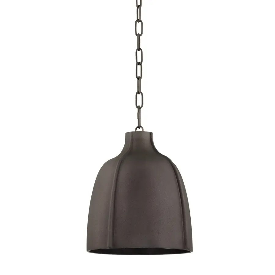 Flint One Light Pendant in Blackened Graphite