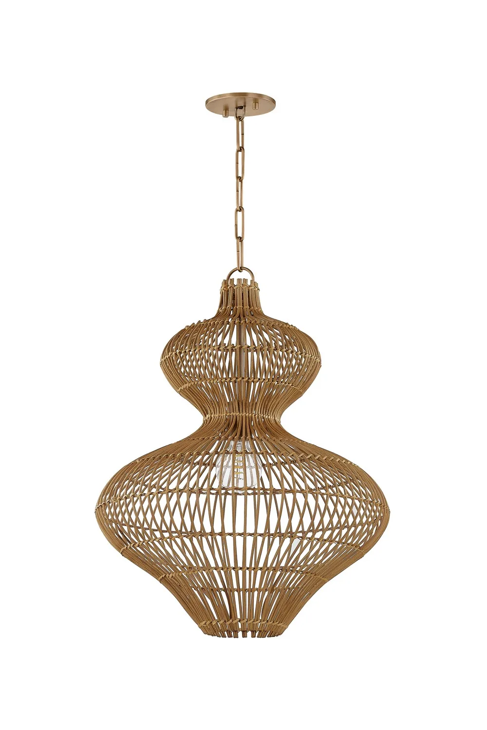 Irvine One Light Pendant in Patina Brass