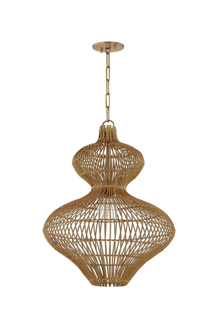 Irvine One Light Pendant in Patina Brass
