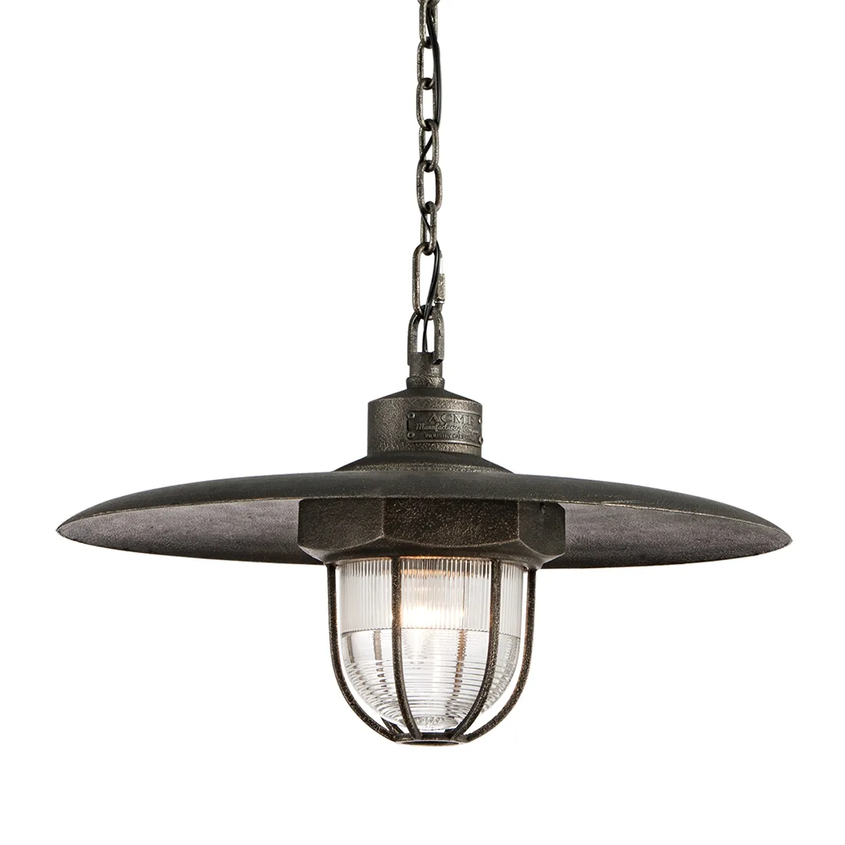 Acme One Light Pendant in Aged Pewter