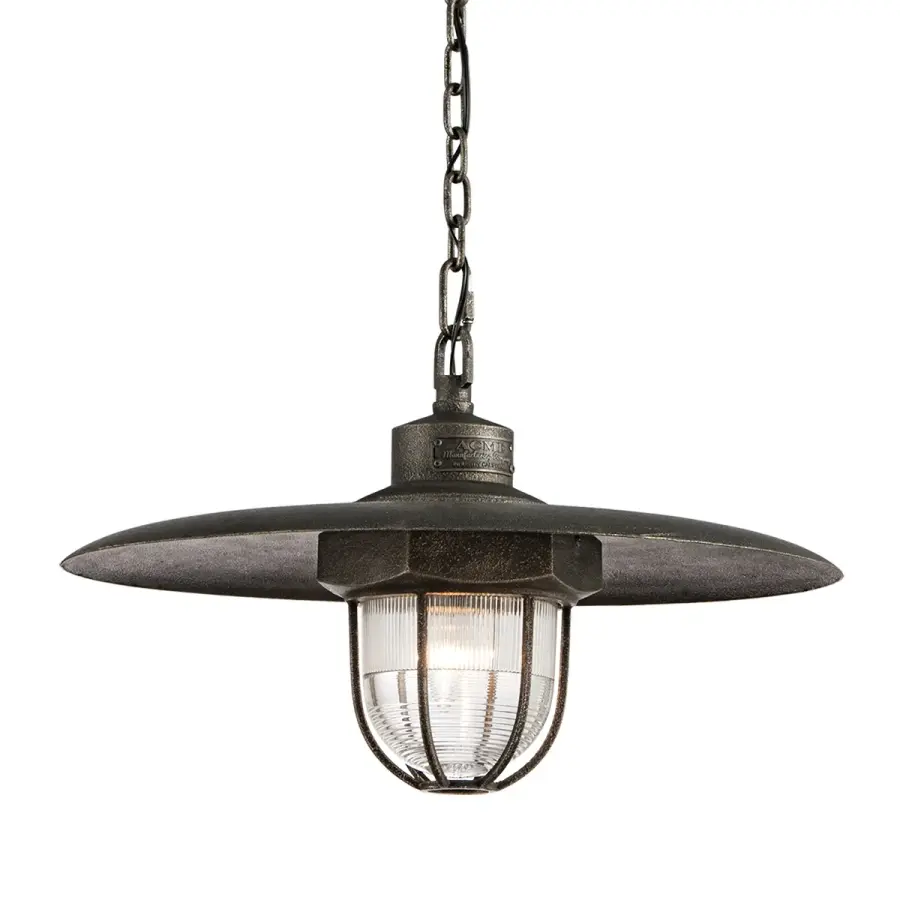 Acme One Light Pendant in Aged Pewter