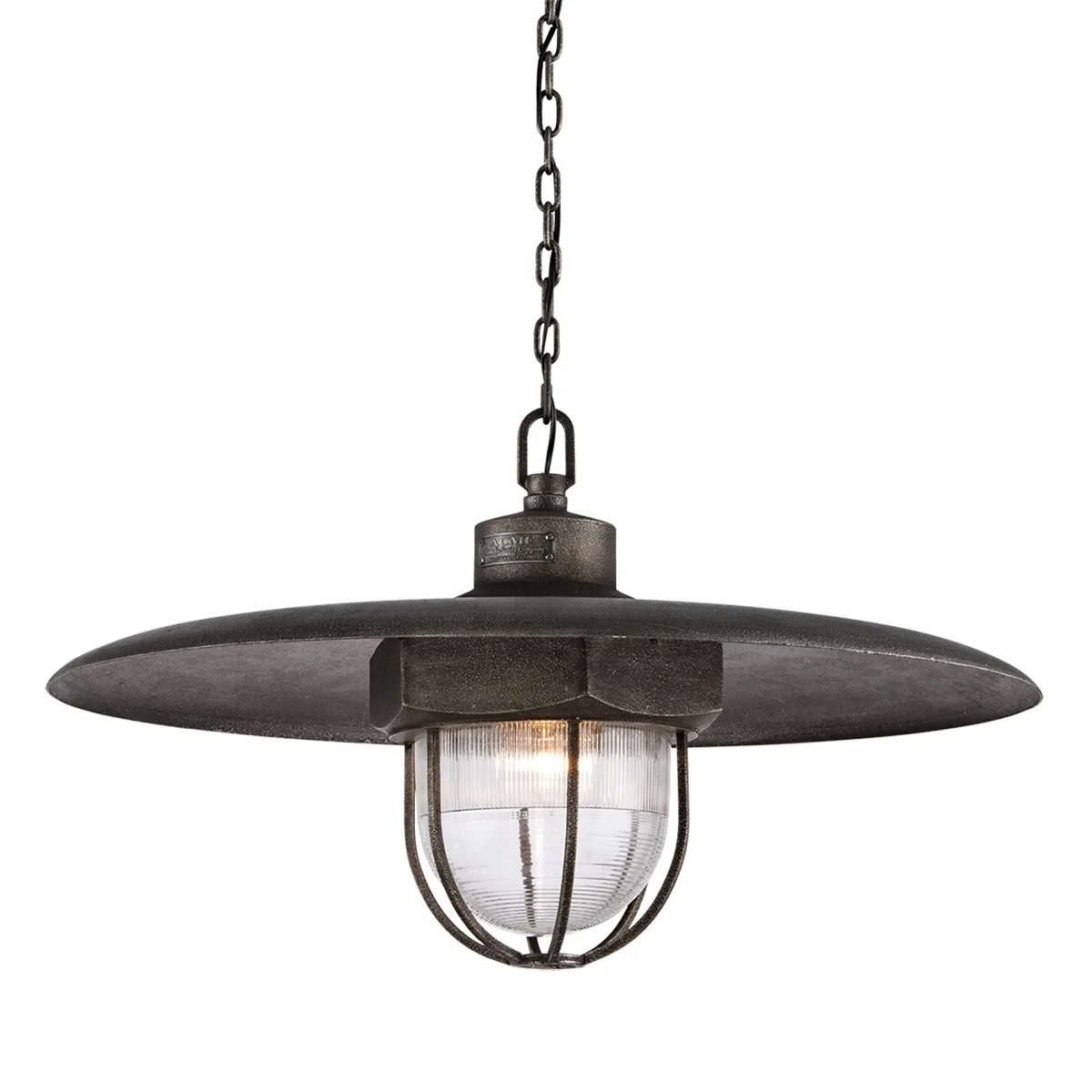 Acme One Light Pendant in Aged Pewter