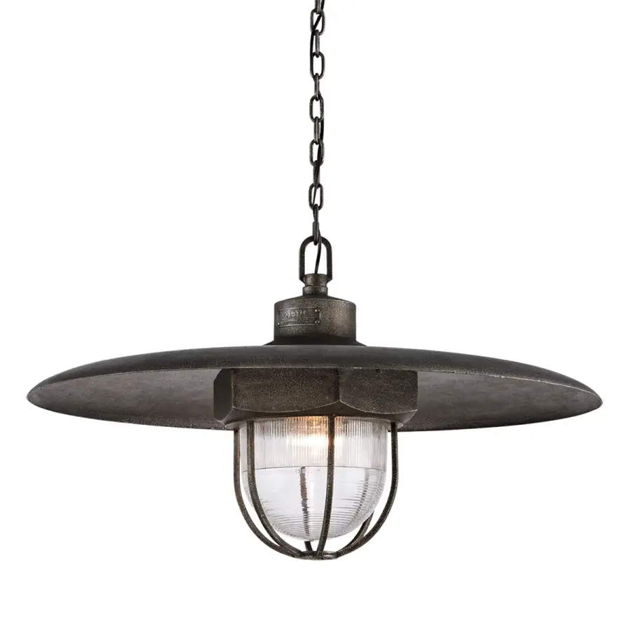 Acme One Light Pendant in Aged Pewter