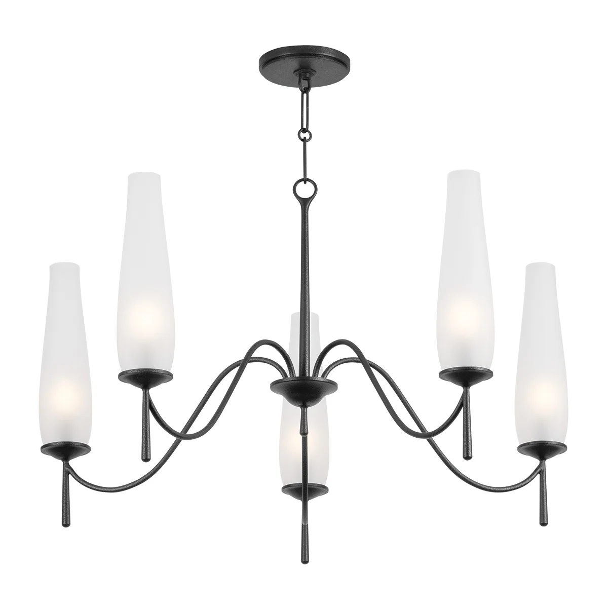 Legacy Five Light Chandelier in Forged Iron