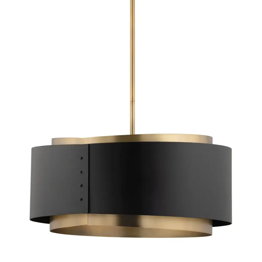 Roux One Light Pendant in Patina Brass