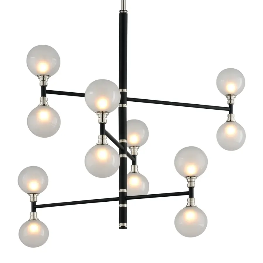 Andromeda 12-Light Chandelier in Textured Black