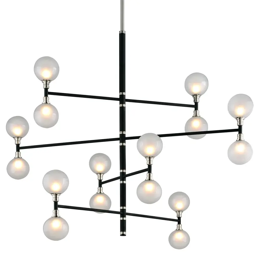 Andromeda 16-Light Chandelier in Textured Black