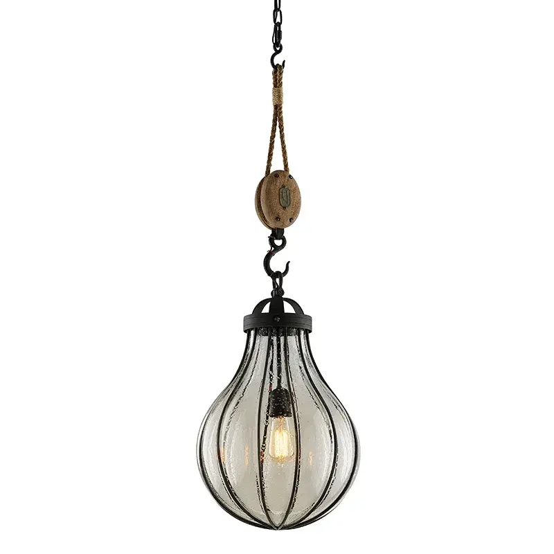 Murphy One Light Pendant in Forged Iron