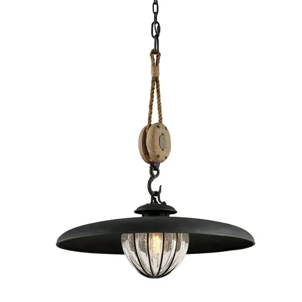 Murphy One Light Pendant in Forged Iron